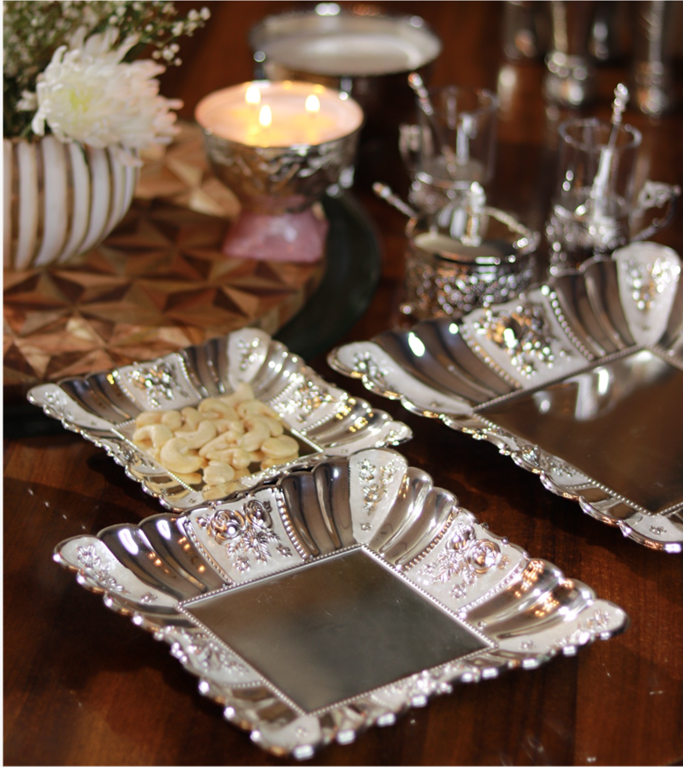 Classic Rectangular Silver Tray